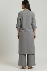 Relaxed Grey Khaddar Set
